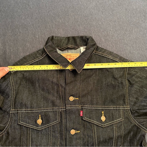 NWT LEVI'S 507 Standard Trucker Rigid Denim Jacket sz M Cotton Unwashed Red Tab - Picture 9 of 16